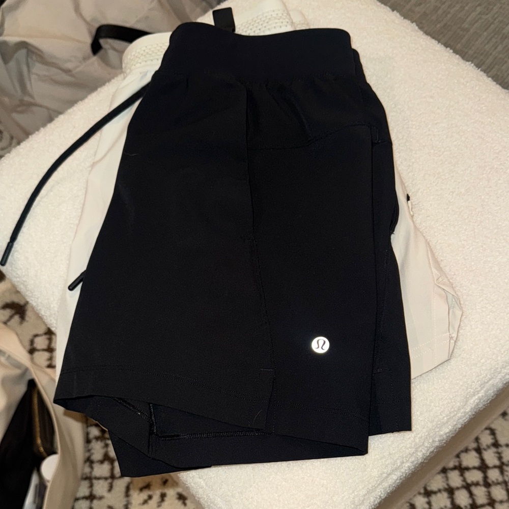 lululemon athletica Black and White Athletic Shorts